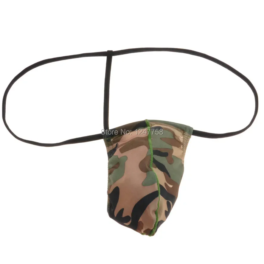 

Men Camouflage G-Strings & Thongs Gay Men Underwear Nylon Thong Mens