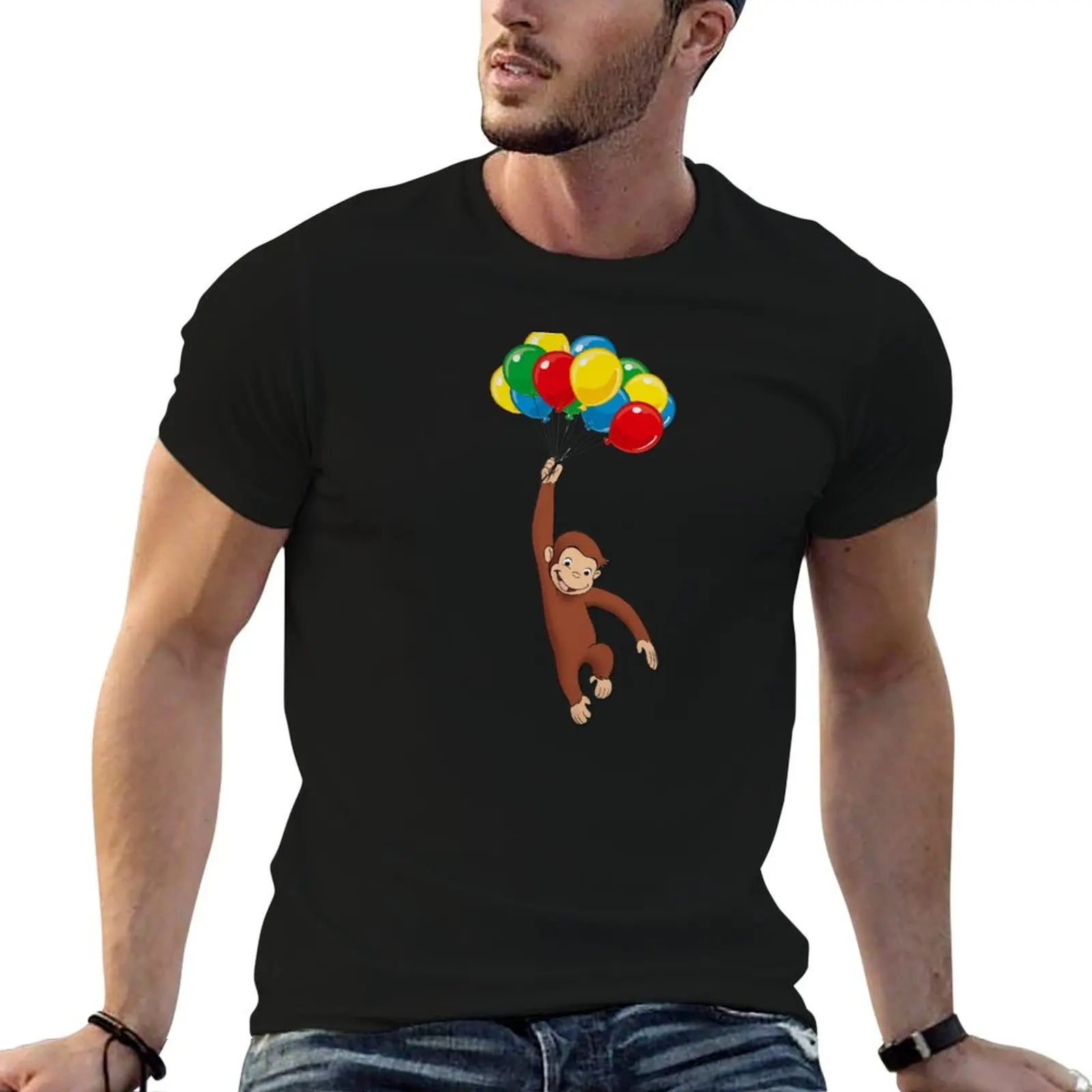 

t cotton shirts shirt for Curious man t George anime T-Shirt man