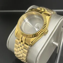 Combined accessories 36mm/39mm Men's case fits NH35 NH36 movement collapsible buckle waterproof Golden Jubilee stainless steel
