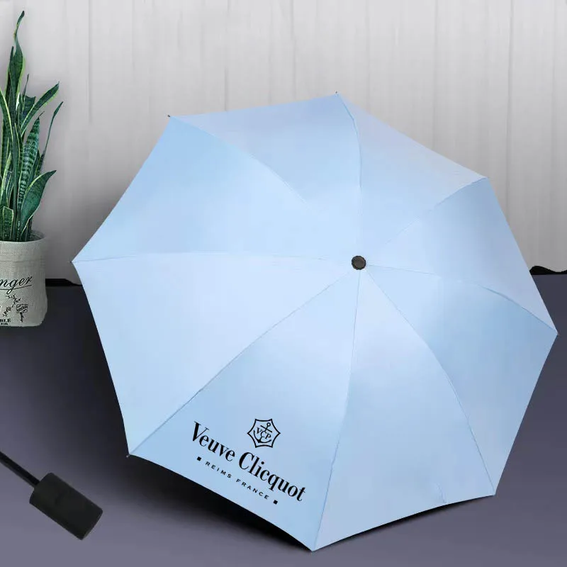 Veuve Clicquot 8rib Travel Umbrella Rainproof Travel Umbrella Multicolor Windproof Automatic Opening and Closing Travel Umbrella