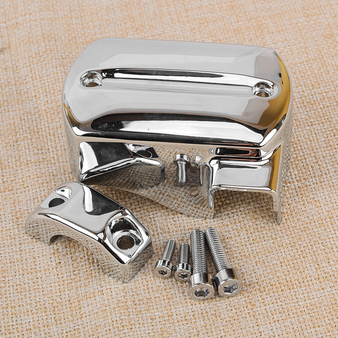 New Silver Chrome Aluminium Alloy Brake Fluid Master Cylinder Cover Cap Accessories Fit for Yamaha V-Star XVS 650 950 1100 1300