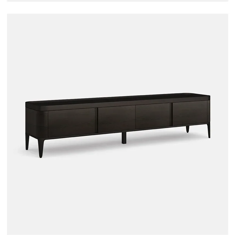 Italian modern art TV cabinet, chest cabinet, locker, new Chinese living room solid wood floor cabinet
