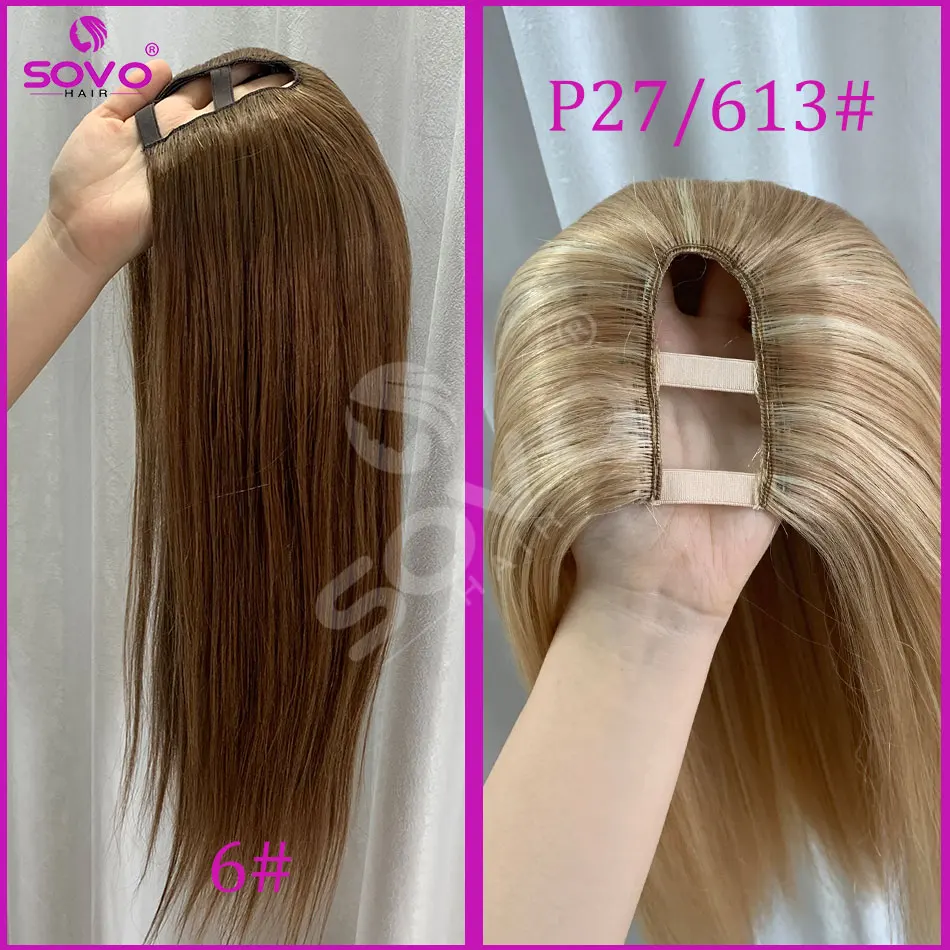 U Part Wig Human Hair Glueless U Part Wigs Natural Black Remy Human Hair Wig Beginner Friendly Protective Style For Women view 5