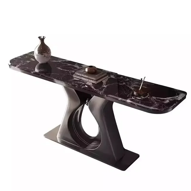 

Light luxury marble end view Microcrystalline stone entrance table Living room entrance hall entrance table Corridor aisle
