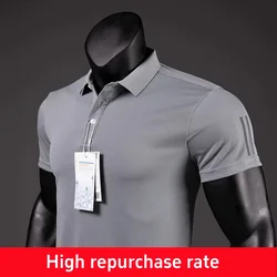 High Quality Golf Shirt Luxury Soft Polo Shirt Quick-drying Breathable Lapel Short-sleeved T-shirt Unisex Polo Shirts