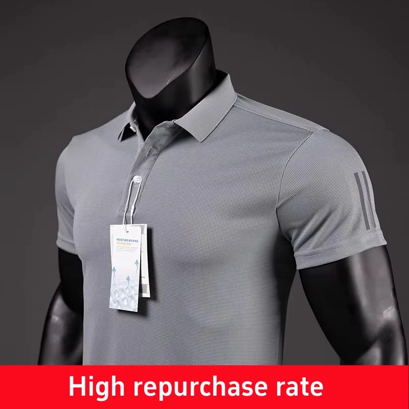 High Quality Golf Shirt Luxury Soft Polo Shirt Quick-drying Breathable Lapel Short-sleeved T-shirt Unisex Polo Shirts