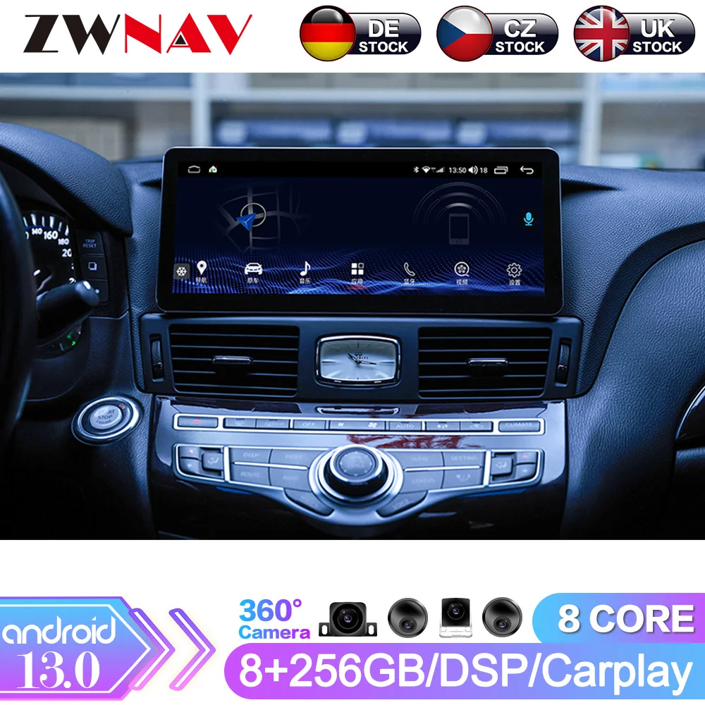 For Nissan Cima/Fuga 2012 + Mitsubishi Proudia/Dignity2012 + Infiniti M25/37/56/Q70/70L Car Radio Navigation Vidio Playe CarPlay