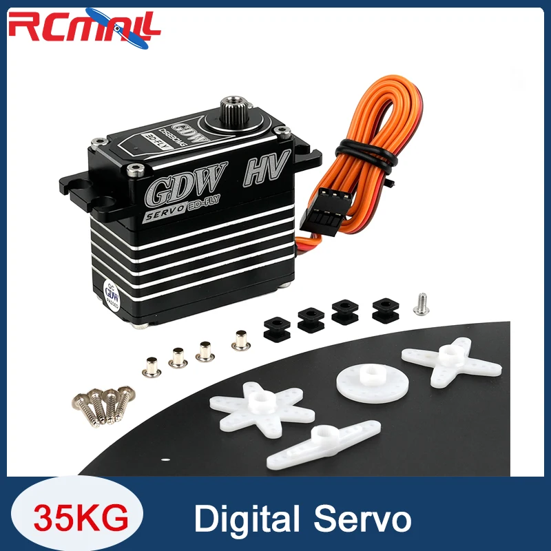 DS830MG Servo Digital GDW de 35KG, Motor Sin Núcleo, engranaje de acero de alto Torque para coche RC, turbojet de ala fija, Drones, Robot, Juguetes DIY