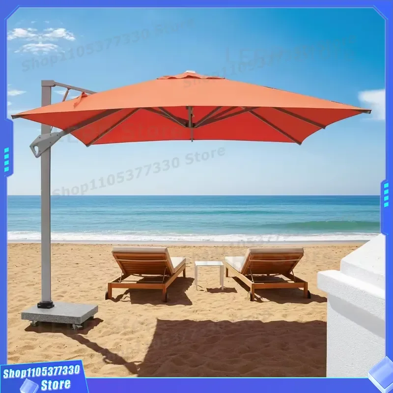 Large Romanesque Solar LED Garden Umbrella High Quality Outdoor Market Parasol for Courtyard Hotel Restaurant Beach Patio
