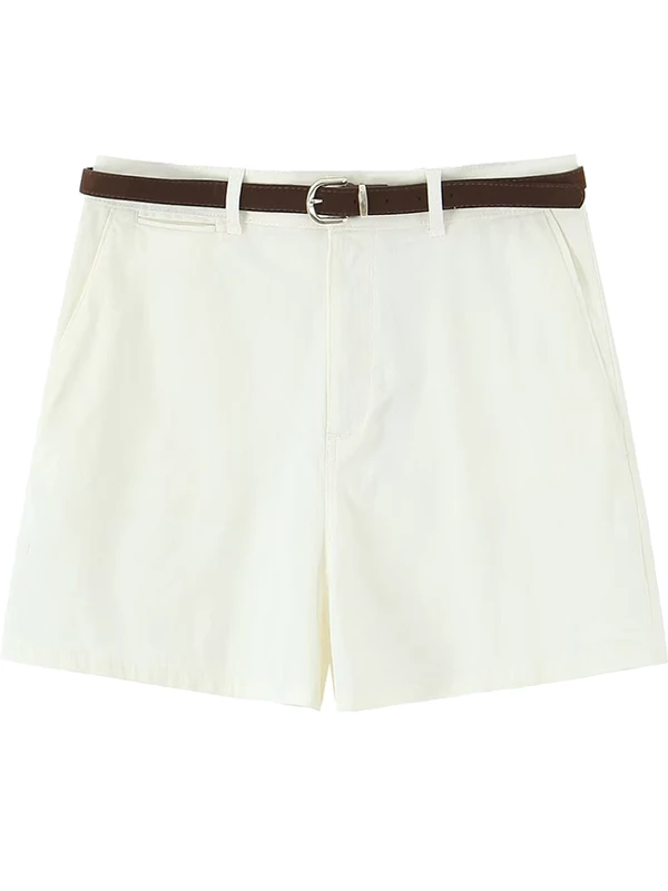 Lässige, lockere Damen-Artees mit Gürtelfalten, Sommer 2022, neuer Stil, Übergröße, mittlere Taille, PVC-Stoff, A-Linie, Hose