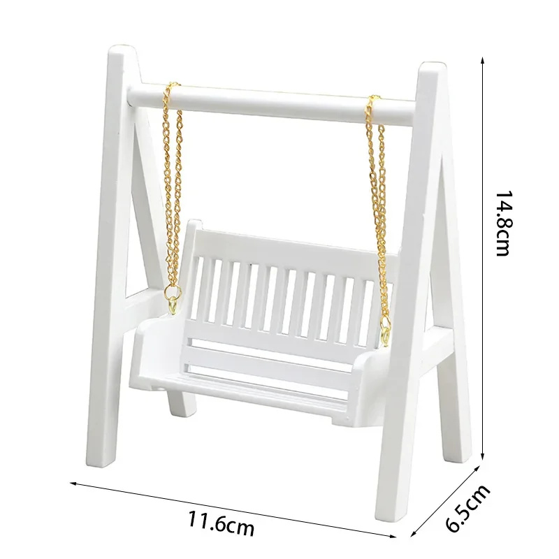 BJD Doll House Furniture Garden Furniture Swing Chair Bench 30cm Doll House Accessories