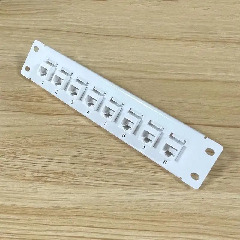 Painel remendo montagem parede Cat6 8 portas 10G Suporte 1U Painel remendo UTP 19 polegadas N0HC