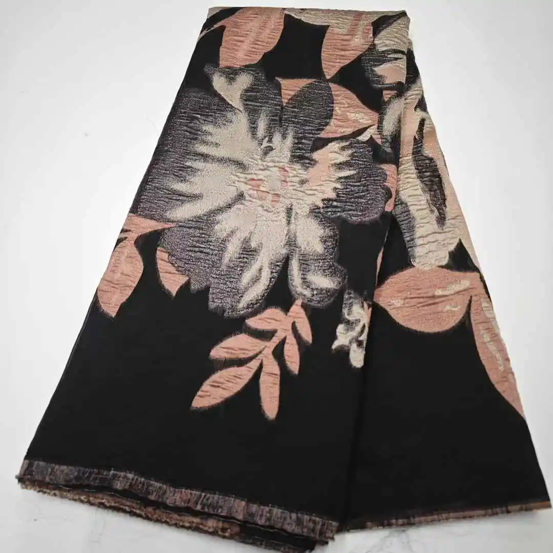 

2025 African French Nigerian High End Jacquard Lace Fabric Mesh for Embroidery Wedding Party Bride Sewing Dress