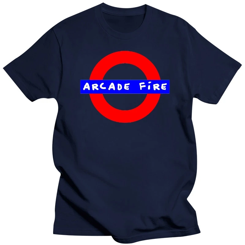 Summer Style T Shirt Mens Arcade Fire Band Logo Tour Print Summer Tops Tees