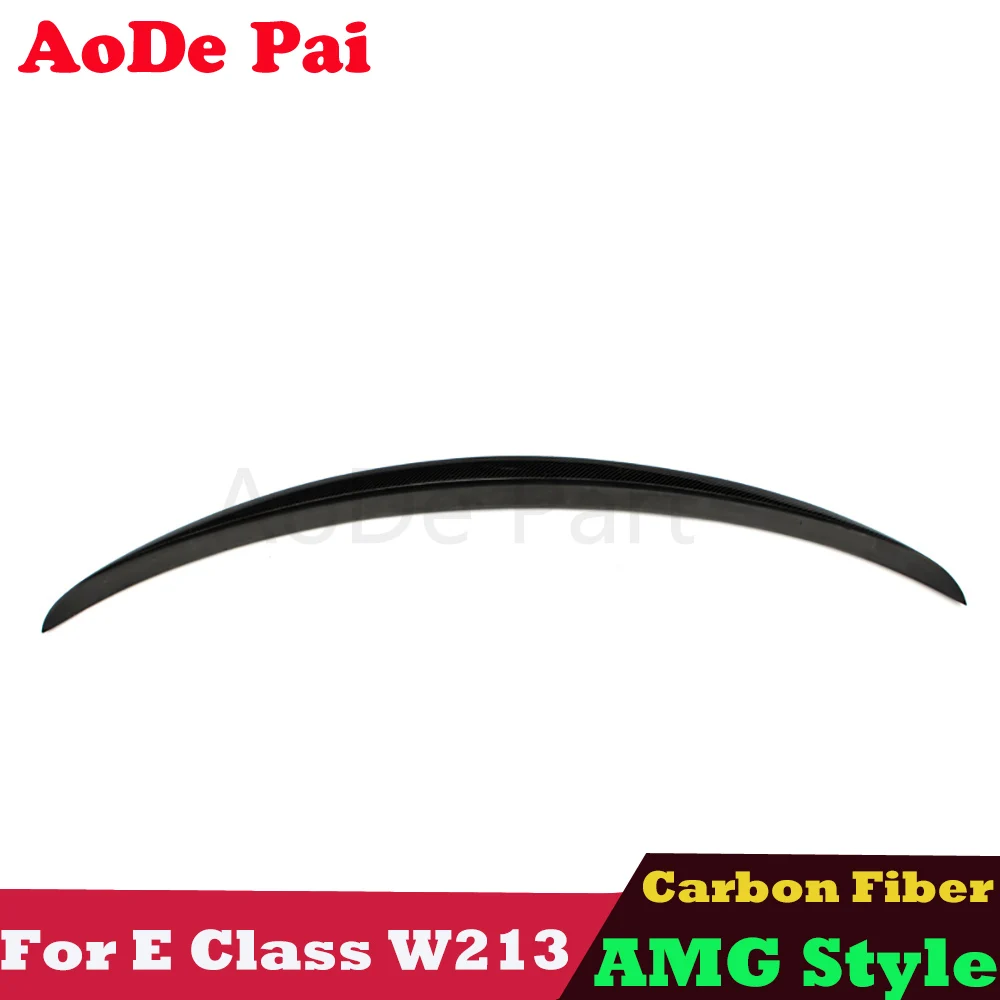 2017-2023 W213 Spoiler Carbon Fiber Rear Boot Trunk Wings Lip Ducktail for Mercedes E CLASS W213 E300 E350 E400 AMG Style