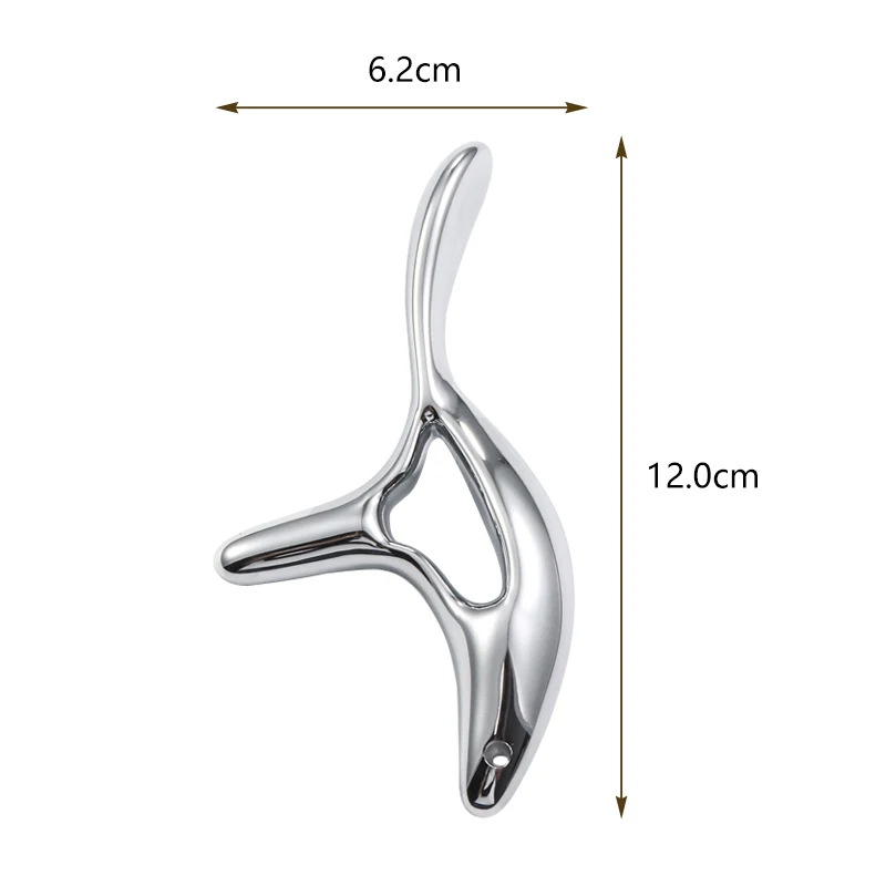Reflexology Shiatsu Triangle Meridian Tool Silver Solid Stainless Steel Face Shoulder Massage Tool