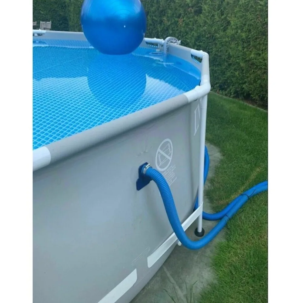 Durable Swimming Pool Pipe Holder Mount with Cable Tie Easy To Install Pool Hose Support Rust-Proof 30-38mm Pipe Diameter