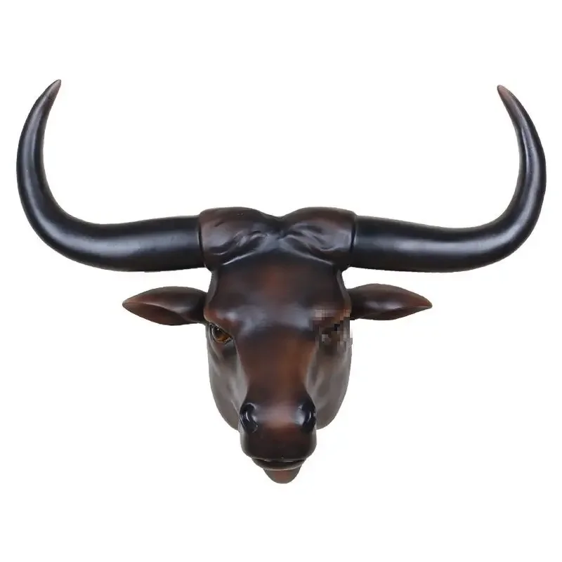 

Vintage bull head pendant restaurant hanging bar clothing store background wall animal head decoration
