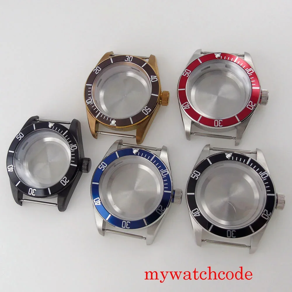 Black Bay Watch Case Parts for NH34 NH35 NH36 NH70 NH72 ETA2824 PT5000 SW200 ST2130 MIYOTA DG Sapphire Crystal Alloy Insert