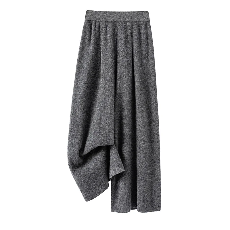 سراويل نسائية محبوكة من الصوف الأسترالي 100% مريحة وفضفاضة بأرجل واسعة ماركة ATTYYWS سراويل نسائية من الصوف بثمانية أرباع رائجة البيع