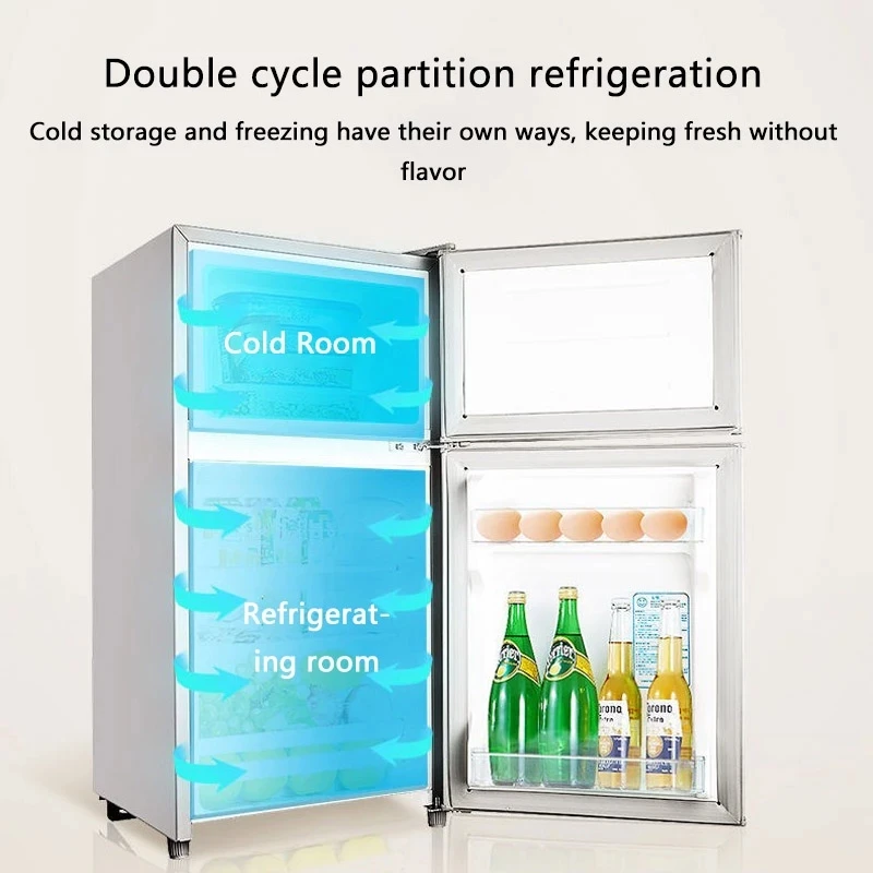 Mini Refrigerator Single Refrigerated Freezer Dormitory Rental Energy Saving Large Capacity