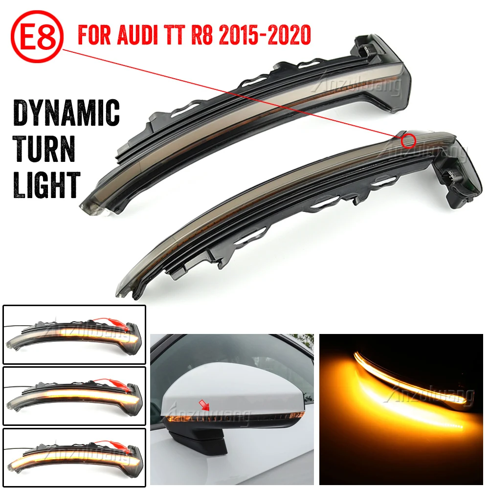 Dynamic Blinker For Audi TT MKIII III 3 8S R8 LED Turn Signal Lamp 2015 2016 2017 2018 2019 TTRS Side Mirror Lights Arrow