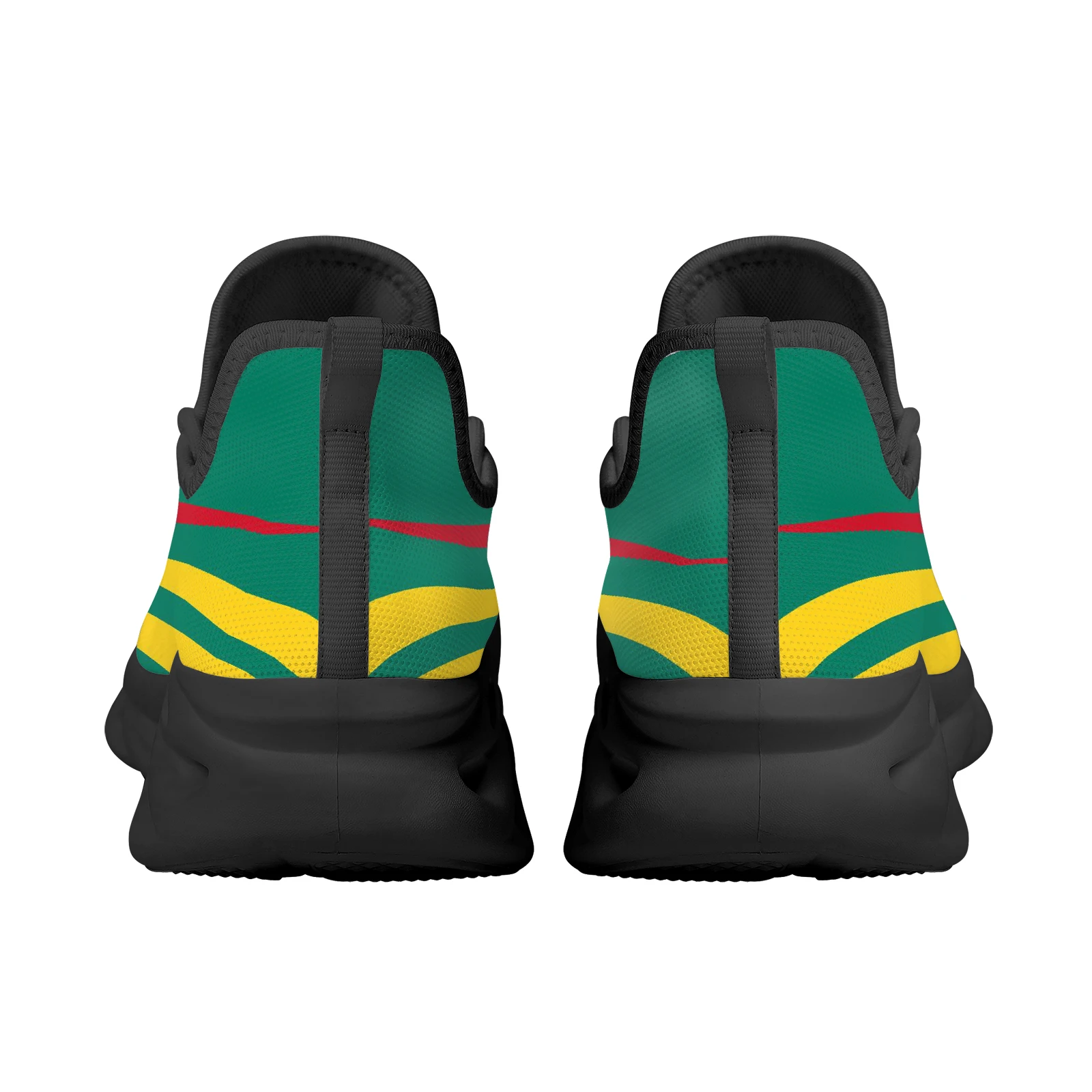 INSTANTARTS Cameroun National Flag Printing Blade Shoes For Women Flag Design Platform Shoes Knitted Breathable Sneakers Zapatos