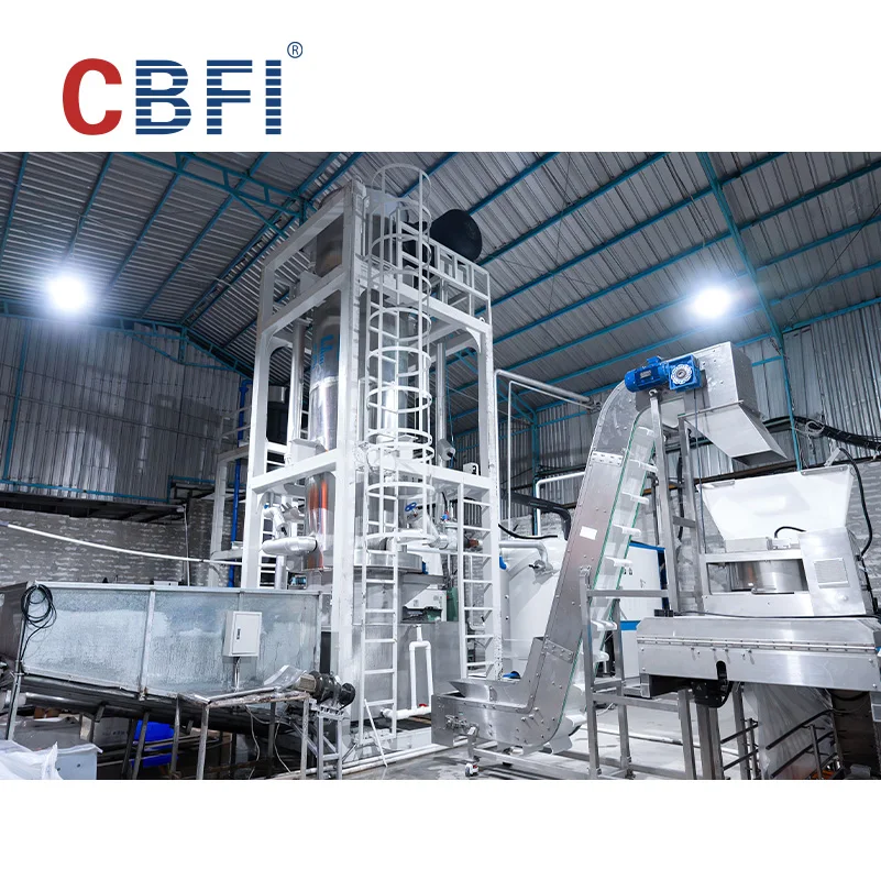 Ice Tube Machine Full-automatic 50 Ton Commercial Ice Maker PLC Controlled Motor & Gear Driven High Productivity Energy Saving