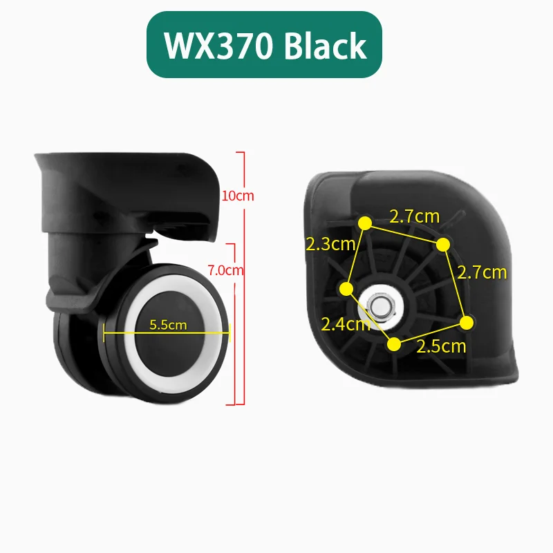 WX370 Universal Wheel for Luggage Repair, Silent and wear-resistant, trolley rolling repair password, Suitcase wheel