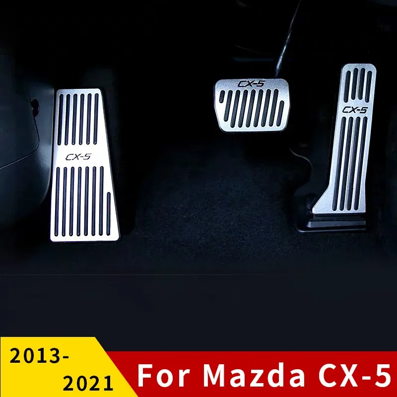 Para Mazda CX5 CX-5 KE KF 2017-2021 2022 2023 2024 2025, Pedal de Acelerador, Pedal de Freno, Reposapiés, Cubierta de Pedal, Accesorios Sin Perforación