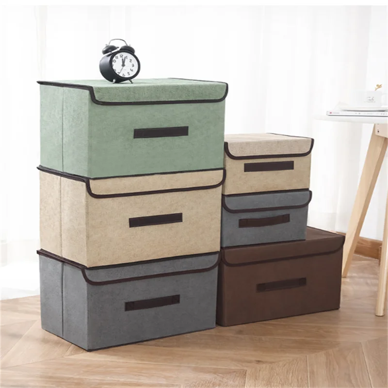 Household dust-proof storage box, fabric non-woven storage box, foldable debris sorting box, toy clothing storage box