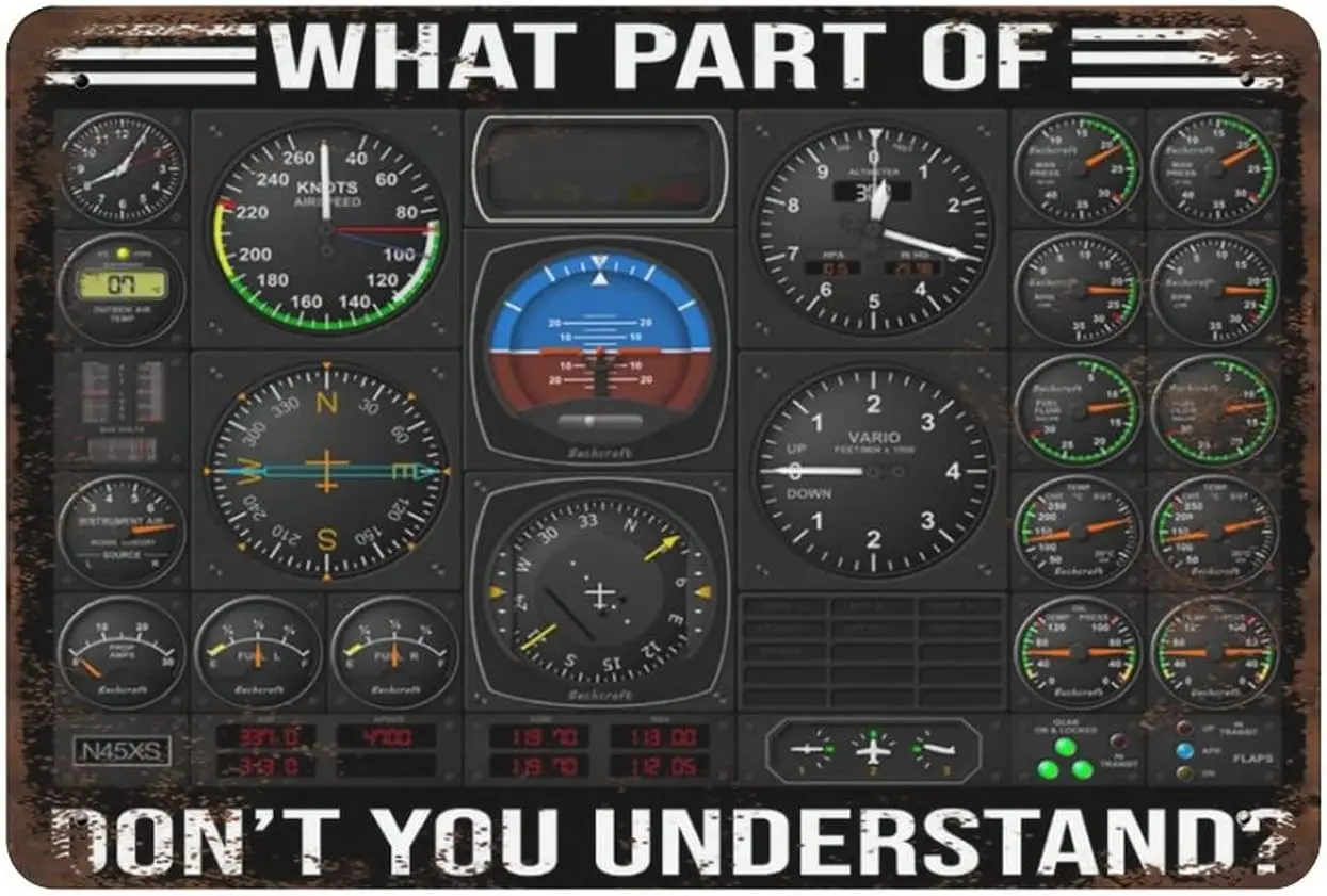 Shabby Durable Thick Metal Sign,What Part of Dont You Understand Pilot Tin Sign,Pilot Gifts,Aviation Decor,Man Cave Pub Club Hom