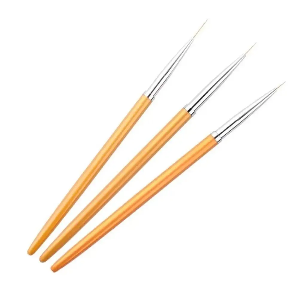 New Acrylic Nail Art Liner Brush 3D Tips Line Stripes Drawing Pen French Stripe UV Gel Brushes