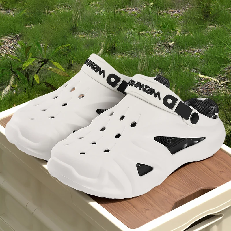 Men's Thick-Soled Clogs Young Men's Sandals Anti-slip Wear-Resistant Soft Comfortable Thick Insole Summer Outdoor Footwear