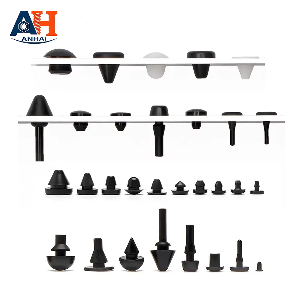 2.5-50.6mm Silicone Rubber Conical Snap-on Blanking End T-type Plug Hole Plug Caps Seal Stopper Pipe Tube Inserts Dust Bung