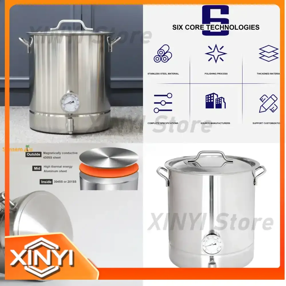Home Brew Keg Equipment for 30-40L Stainless Steel Kettle with Accessories Home Brewing Kits Brewing Supplies Fermentation