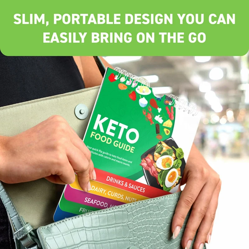 Livreto magnético de folha Keto Cheat - Kit de conjunto de dieta Keto para iniciantes e manequim - Conjunto de ferramentas de planejamento de lista de alimentos Keto magnético