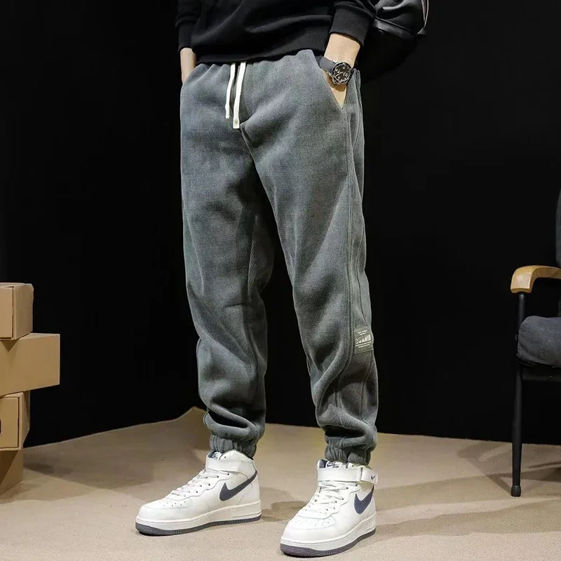

Spring Autumn New Fashion Temperament Trend Solid Color Pants Men Versatile Korean Simple Korean Loose Trousers Male Sweatpants