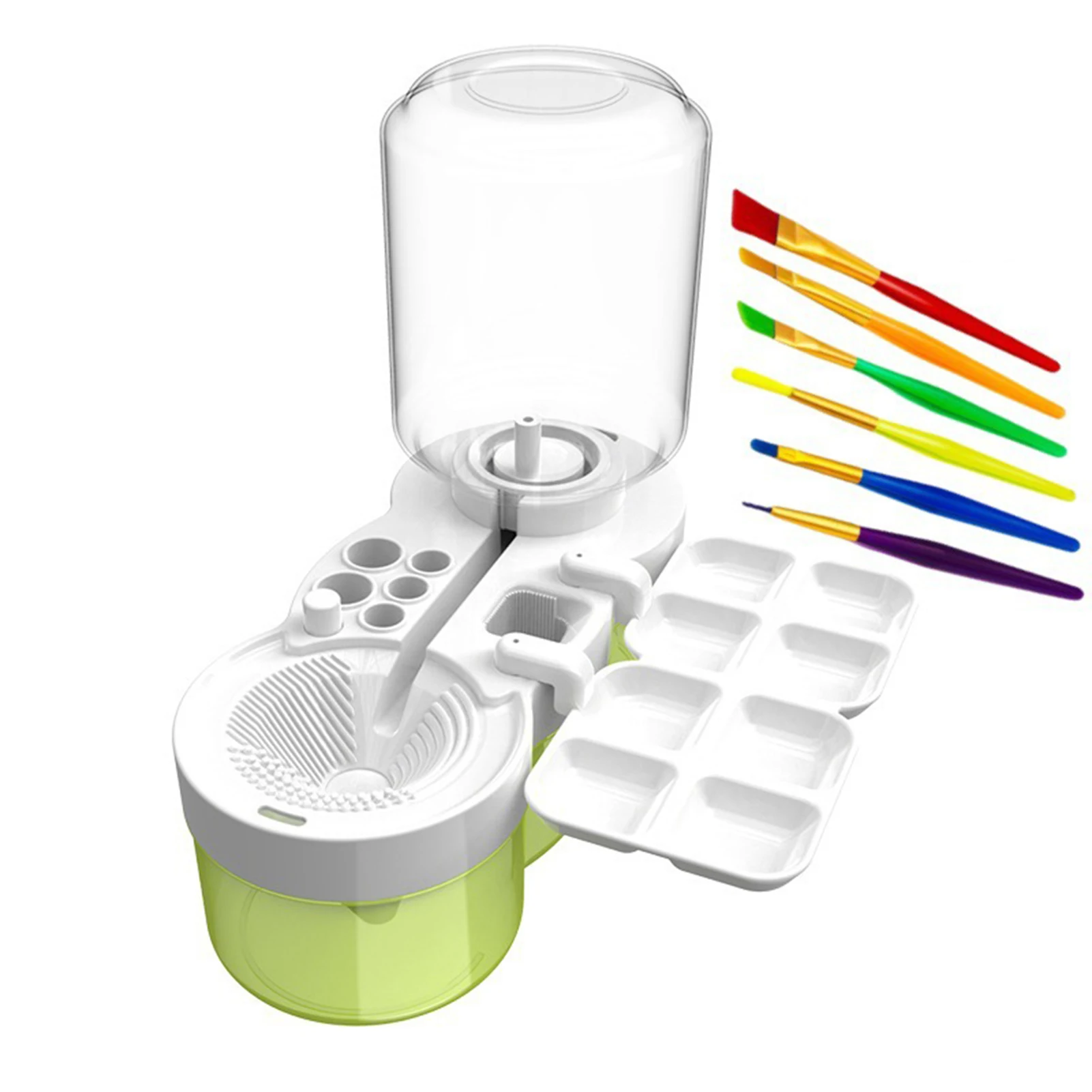 

Очиститель для кистей с большими резервуарами для воды: Простое средство для чистки кистей для акрила, акварели, для художников, художественных студий и школ