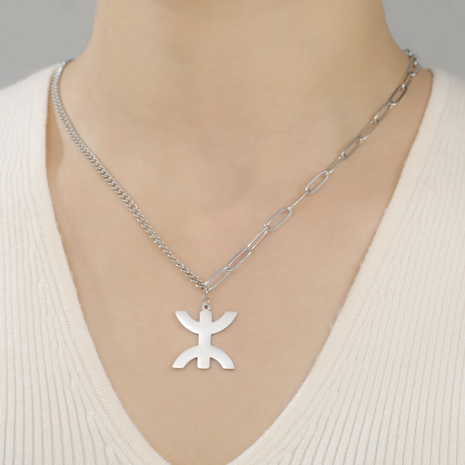 LIKGREAT أفريقيا الأمازيغية رسالة قلادة للنساء ياز البربر رمز كابيل نمط العرقية البربرية مجوهرات هدية روحية