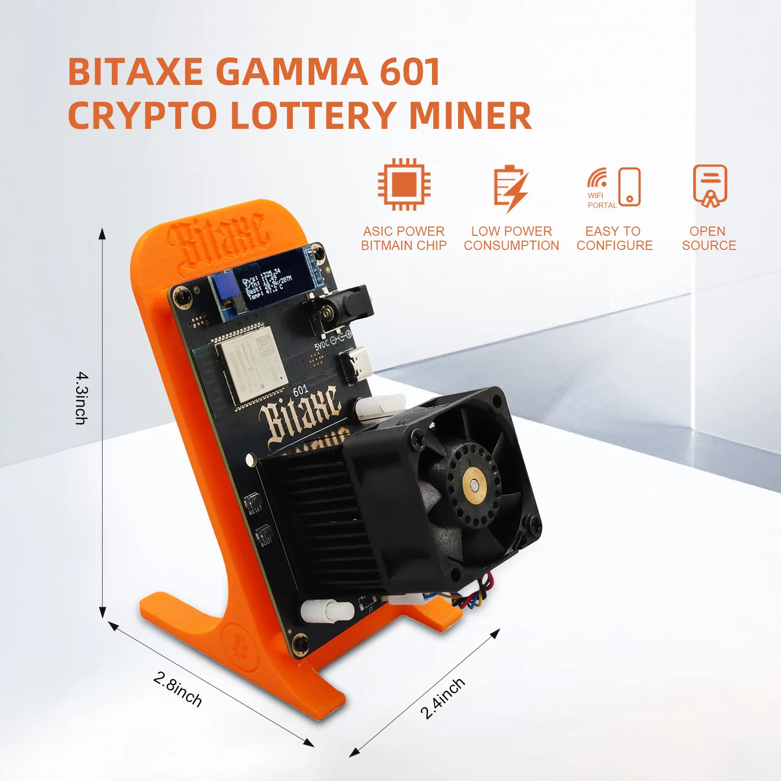 Lucky Miner 601 Bitcoin Miner1.2TH/S BM1370 15W BTC BCH BSV DGB SHA256 Solo Crypto Mining Lottery Miner Silent Miner Machine