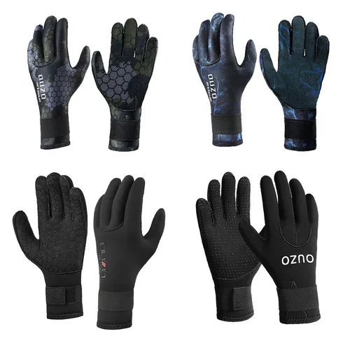 Imagen 2 del producto Guantes de buceo de neopreno de 3MM, resistentes a camuflaje, cálidos, antideslizantes, resistentes al desgaste, para natación y esnórquel, para pescar