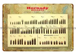 1970s HORNADY BULLET BOARD ammunition metal tin sign luxury home decor