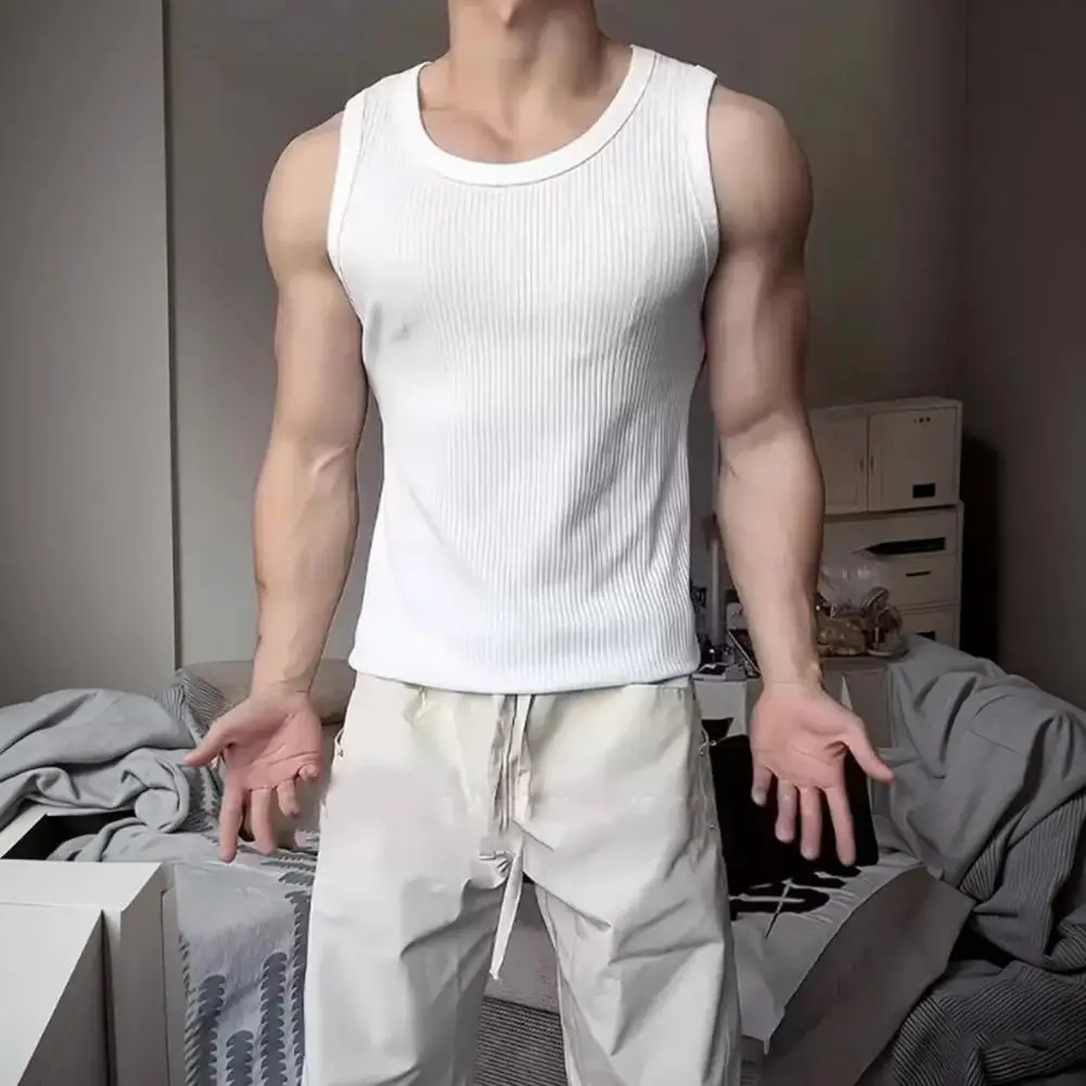 

Moisture-wicking Men Tank Men's Slim Fit Tank Top for Sports Travel Breathable Solid Color 3d Tailored Vest Men Vest Top