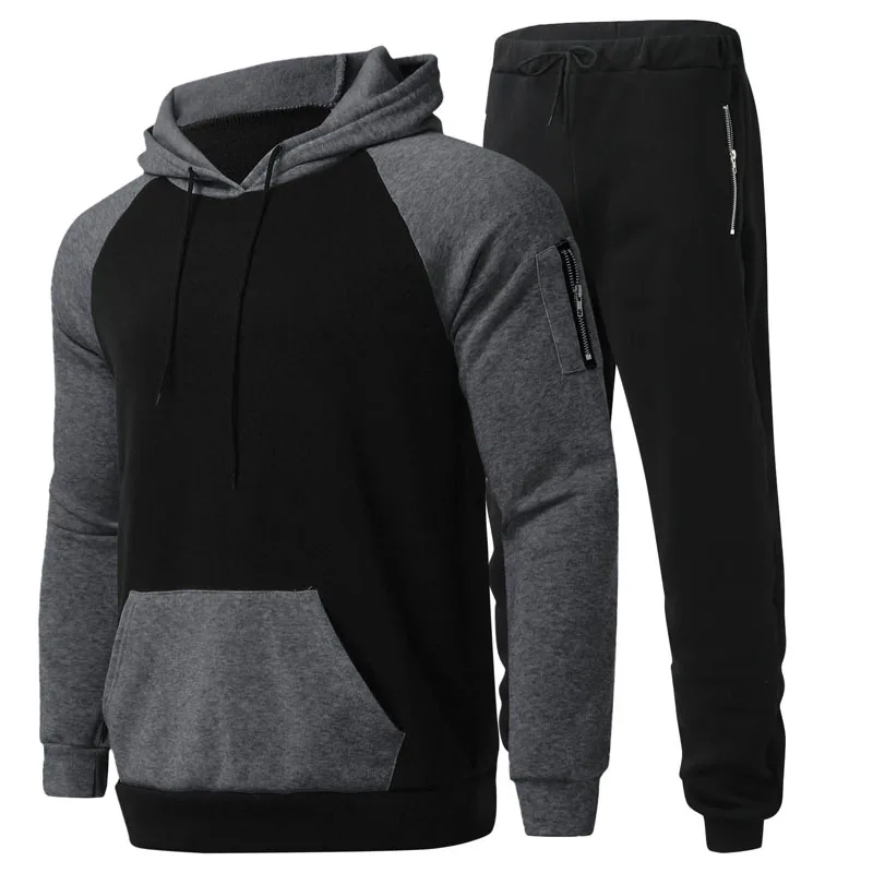 Mode Herfst Hoody Joggingbroek 2 Stuks Sets Mannelijke Casual Kleding Heren Trainingspak Tweedelige Sportkleding Pak MY896