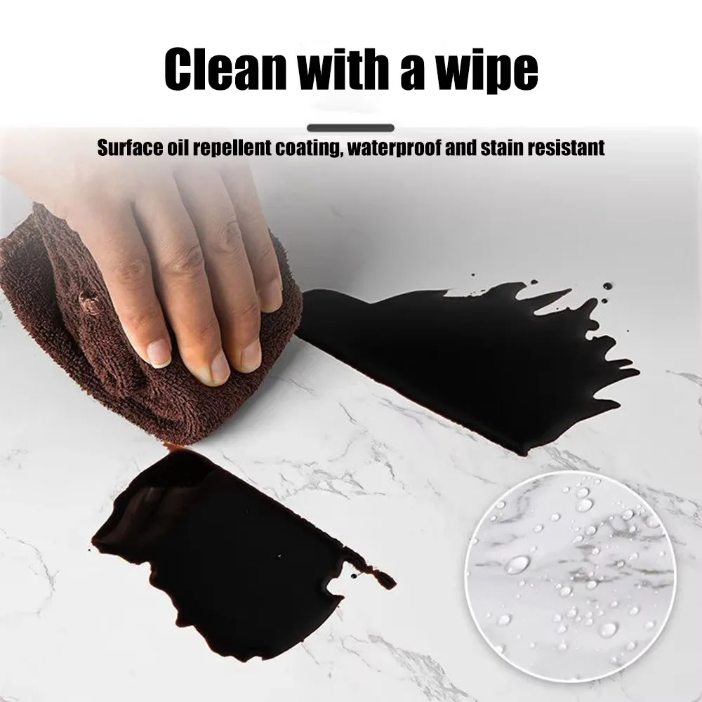 40cm Oil Proof Wall Stickers Waterproof Wallpaper Marble Self Adhesive Removable Contact Paper for Bathroom Kitchen Home Decor