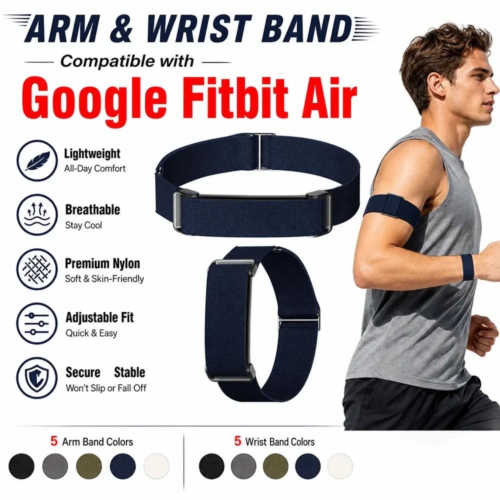 Nylon Biceps Strap Compatible for Google Fitbit Air Strap Armband Wristband Fitness Tracker Replacement Strap for Fitbit Air