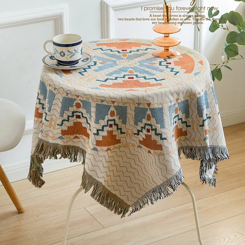 Bohemian Quality Dining Tablecloth Color Soft Cotton Stripe Multi Size Home Kitchen Banquet Plaid Vintage Table Cover tafelkleed