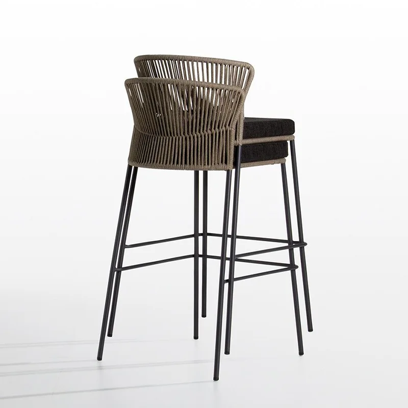 

Outdoor Bar Chair Leisure Bar High Stool Balcony Outdoor Rattan Chair