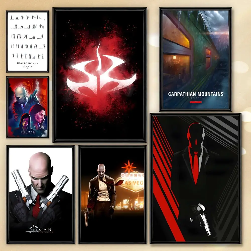 H-Hitman Agent Game Viral Room Setup Minimalist Wall Design Minimalist Lifestyle Vibe Indoor Makeover Project Clean Poster